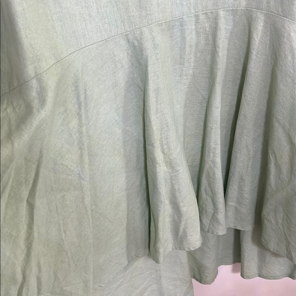 Cynthia Rowley Green Asymmetrical Scoop Neck Sundress - Picture 3 of 5